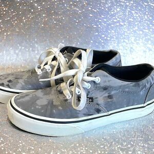 Vans Youth Doheny Tie-Dye Skate Canvas Casual Sneaker Shoes Drizzle White Size 2